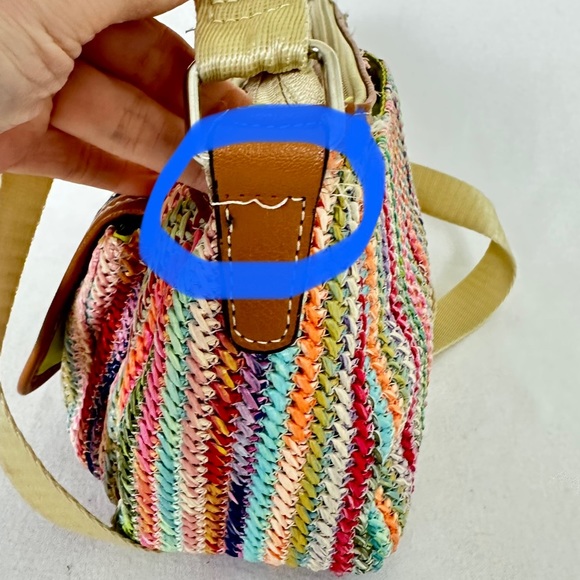 LILY BLOOM Party Favor Fun Colorful Straw Purse Shoulder Crossbody Handbag - Picture 8 of 16